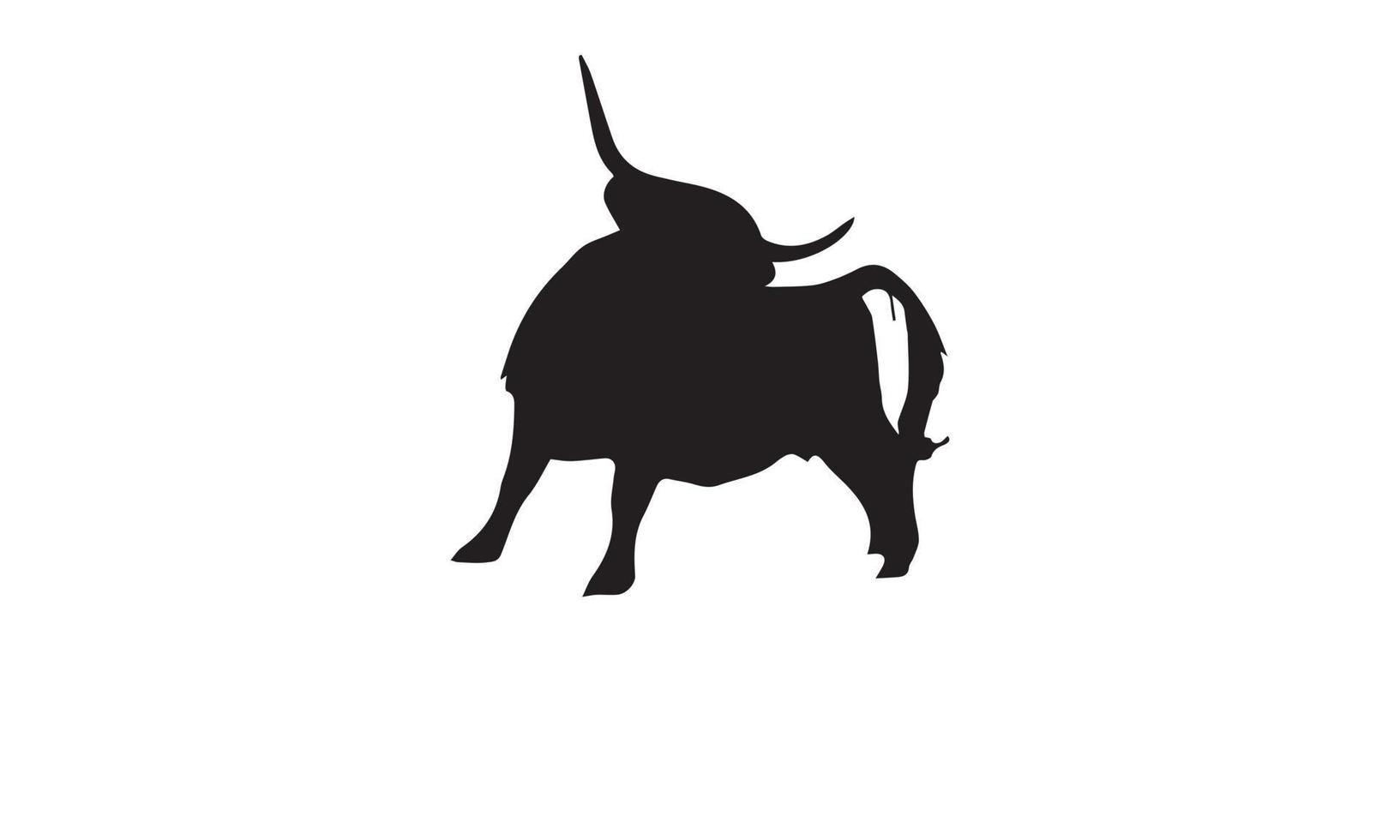disegno dell'illustrazione di vettore della siluetta del bufalo