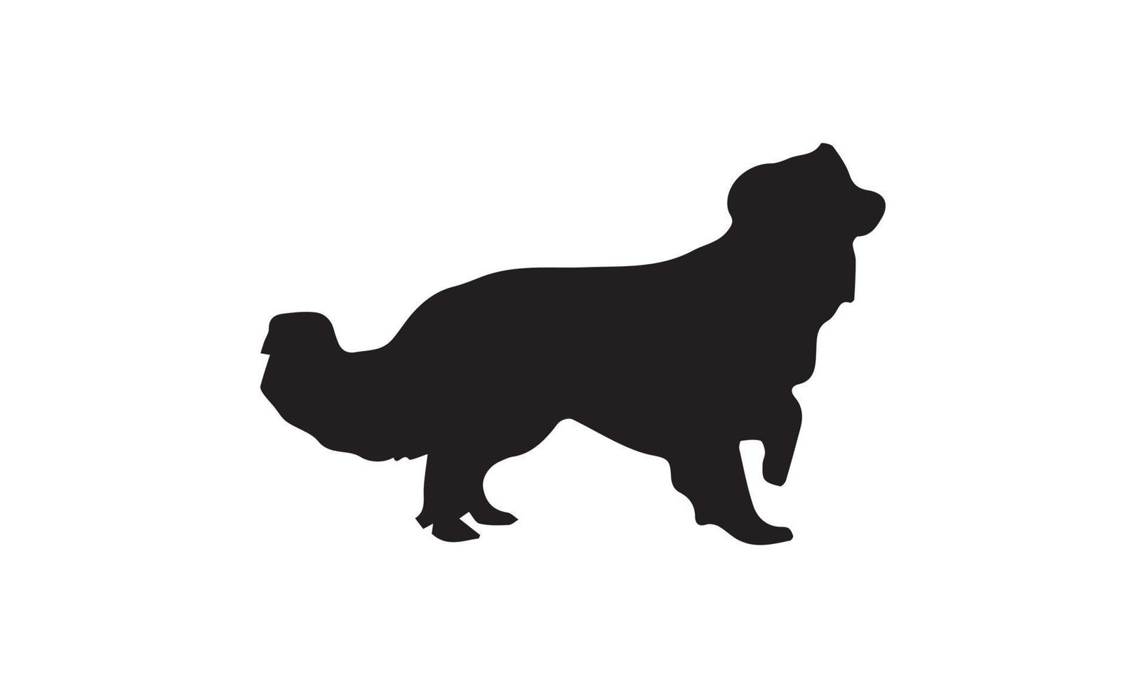 disegno dell'illustrazione di vettore della siluetta del cane