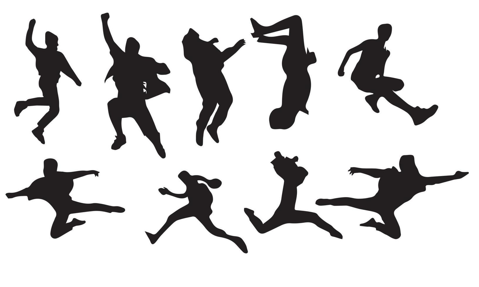 disegno dell'illustrazione di vettore della raccolta di salto della gente felice