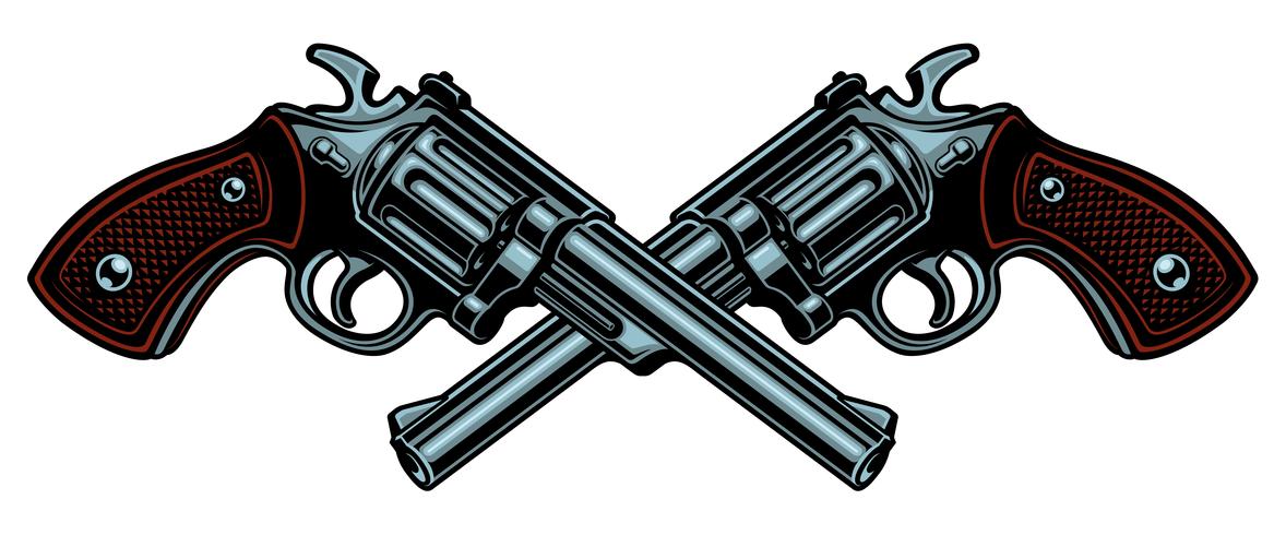 Illustrazione vettoriale con pistole.