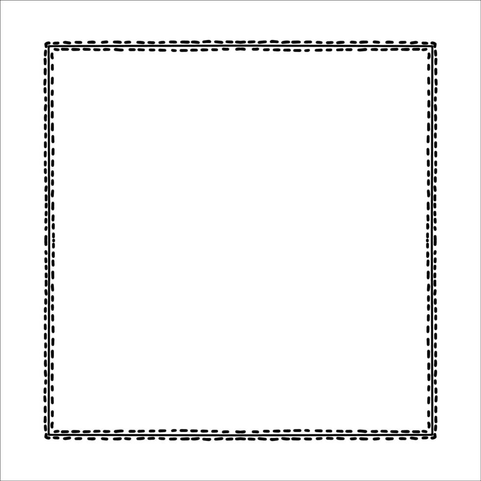 cornice scarabocchio. motivi floreali e geometrici.immagine in bianco e nero.disegno di contorno a mano.immagine vettoriale