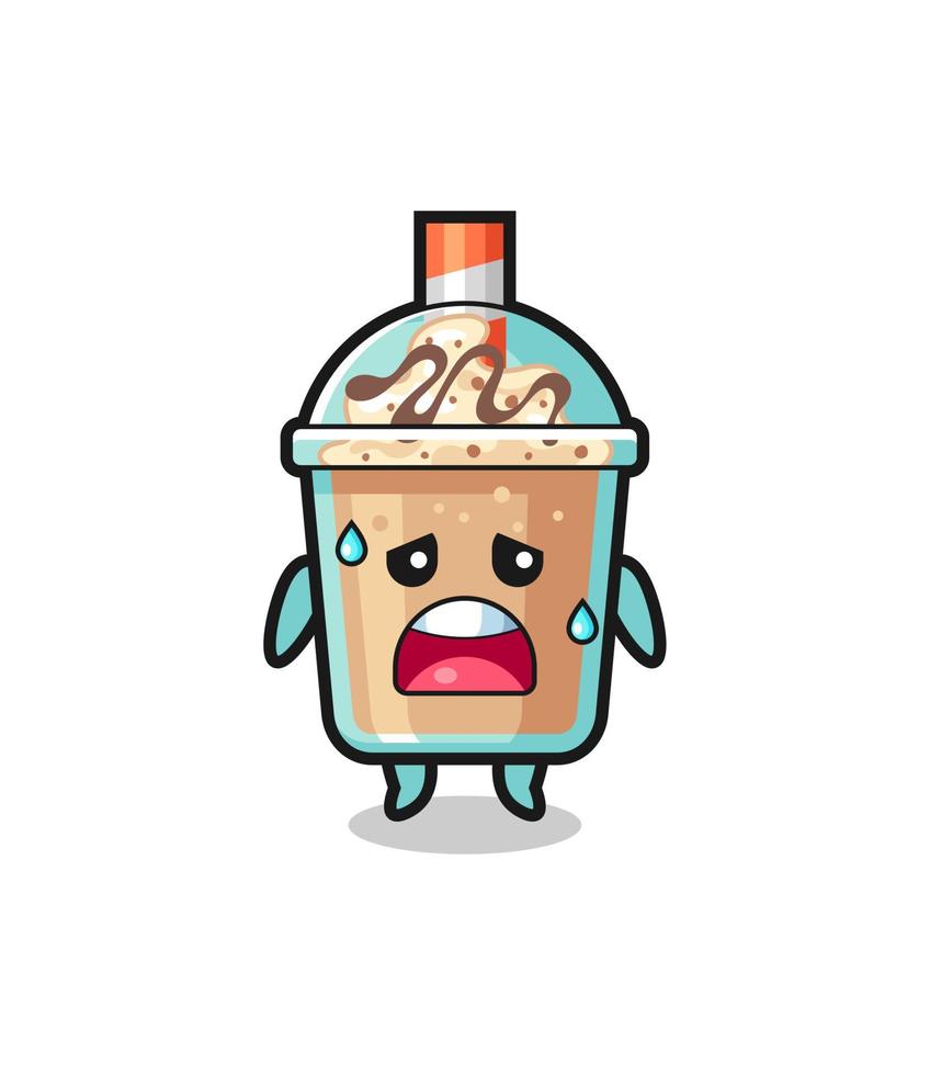 il cartone animato della fatica del milkshake vettore