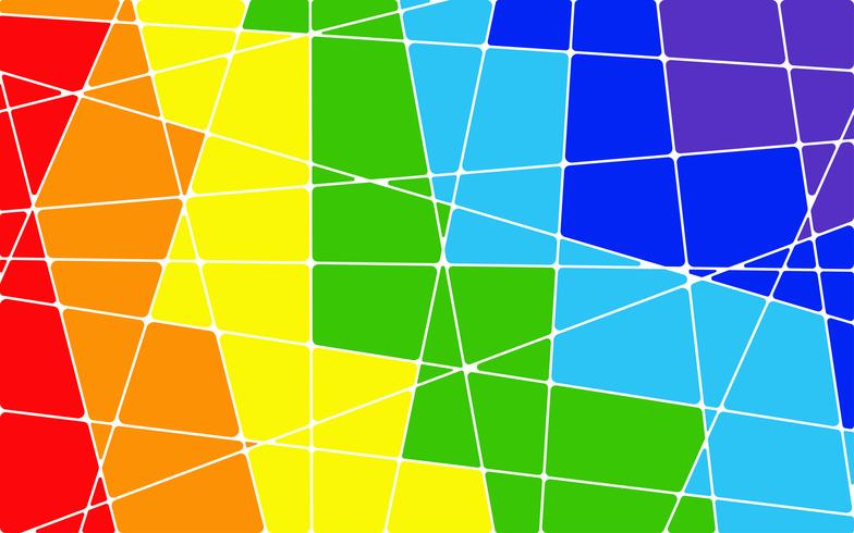 Priorità bassa geometrica del mosaico dell&#39;arcobaleno astratto - illustrazione di vettore