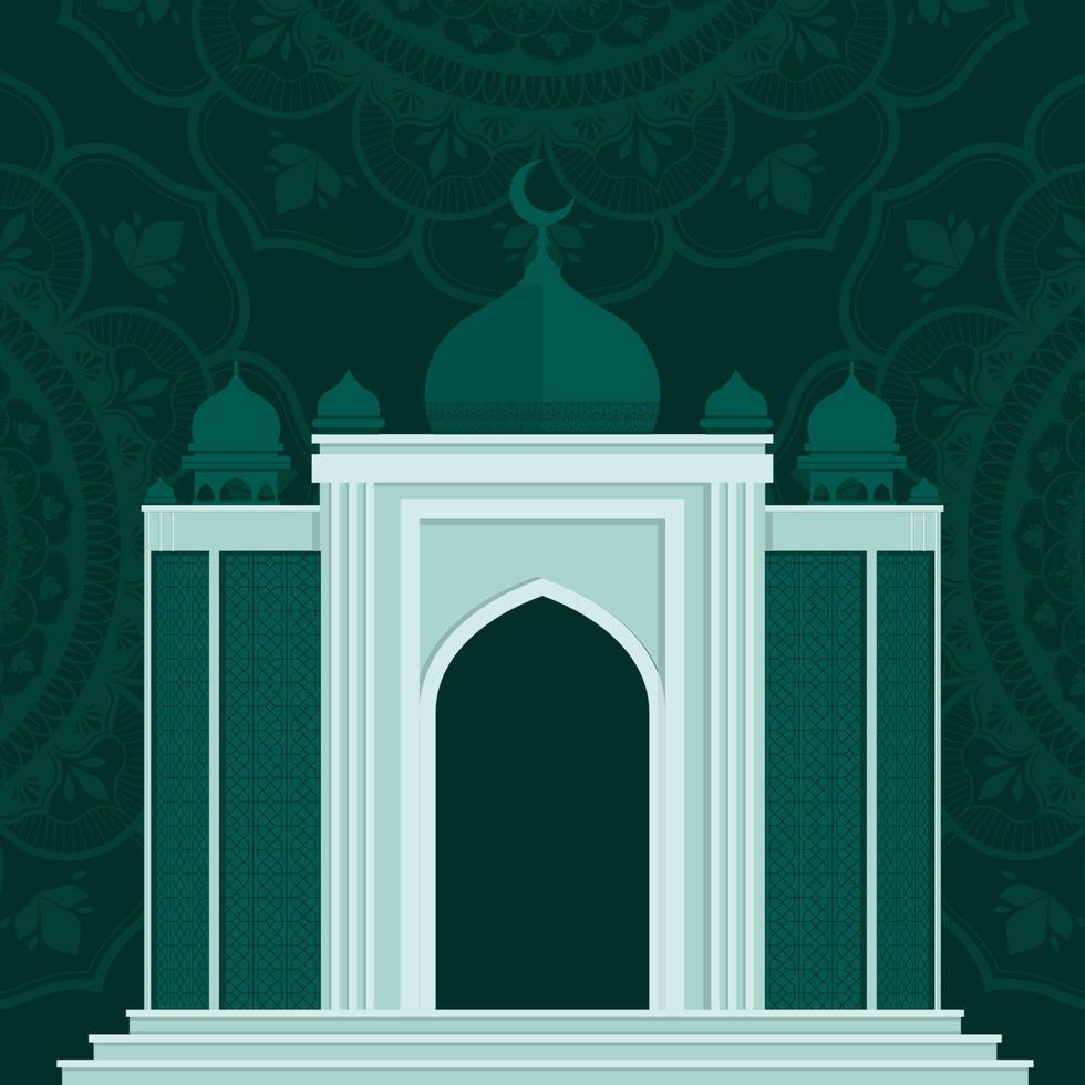 post di design quadrato con tema islamico per post su instagram vettore