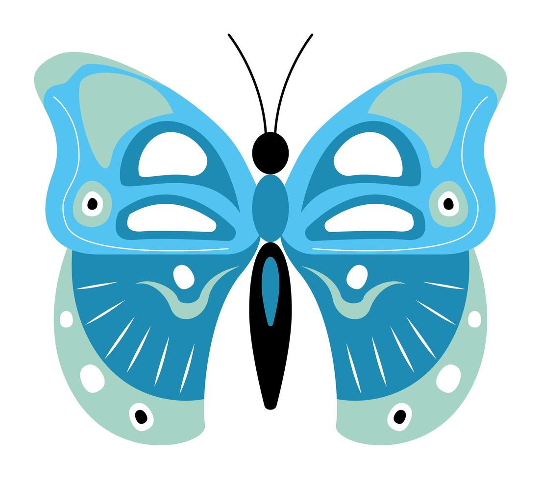 farfalla blu e verde vettore