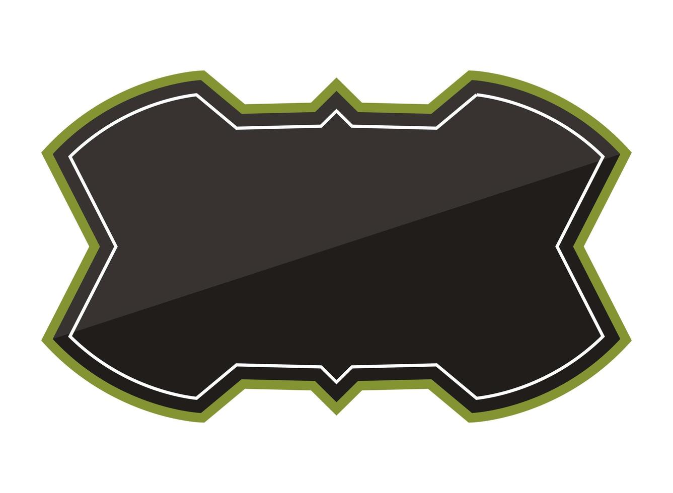 cornice emblema marrone vettore