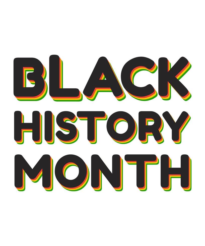 design del modello di tipografia del mese della storia nera vettore