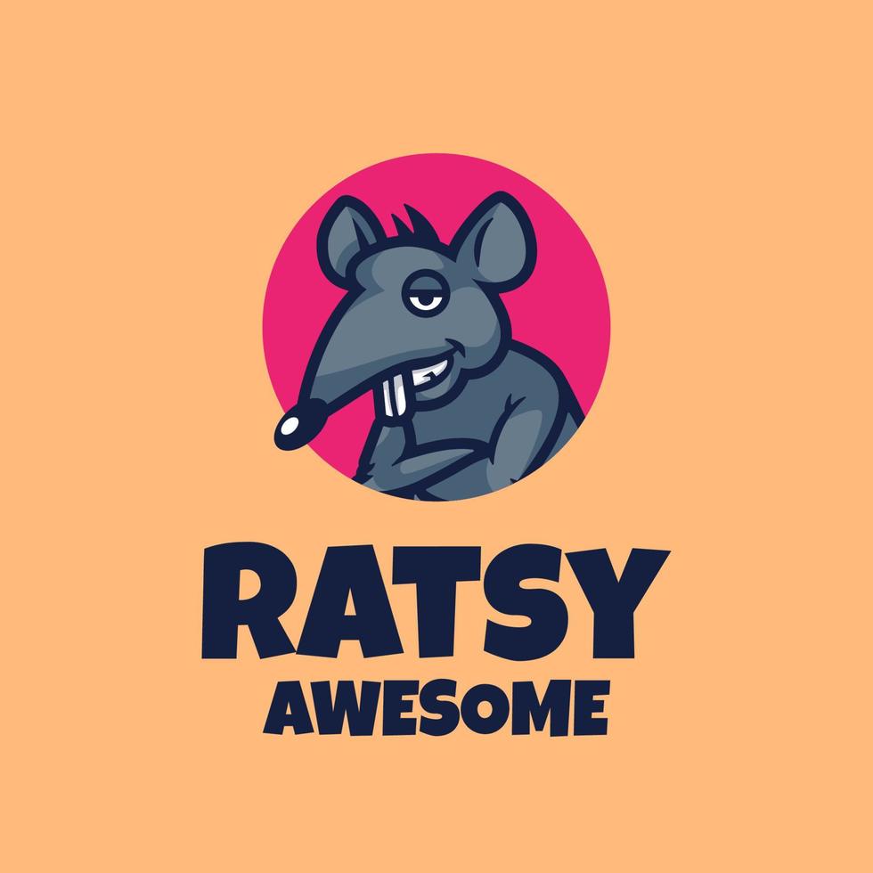 illustrazione grafica vettoriale di ratsy, buona per il design del logo