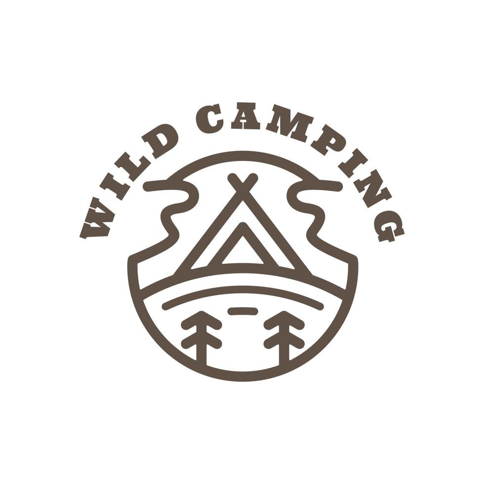 illustrazione grafica vettoriale di campeggio selvaggio, buono per il design del logo