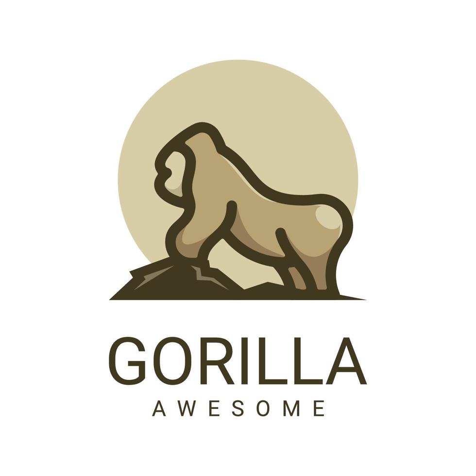 illustrazione grafica vettoriale di gorilla, buona per il design del logo