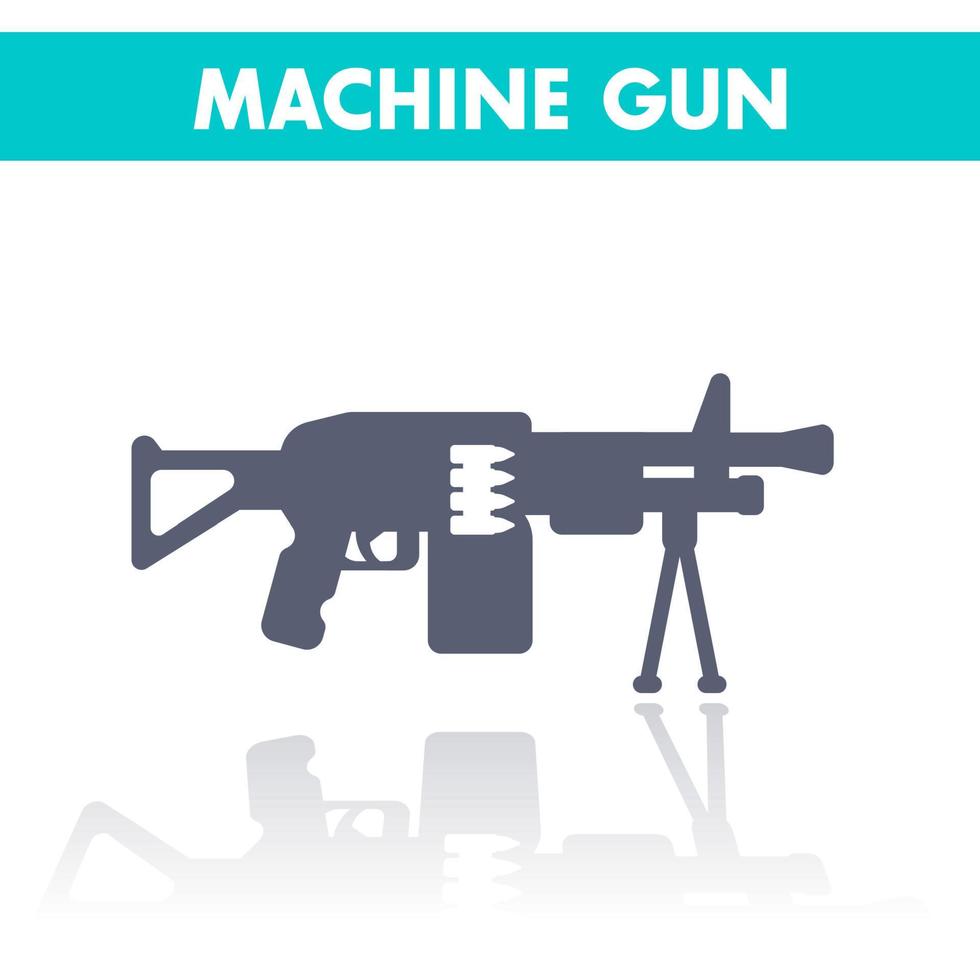 icona di vettore di mitragliatrice isolata su bianco