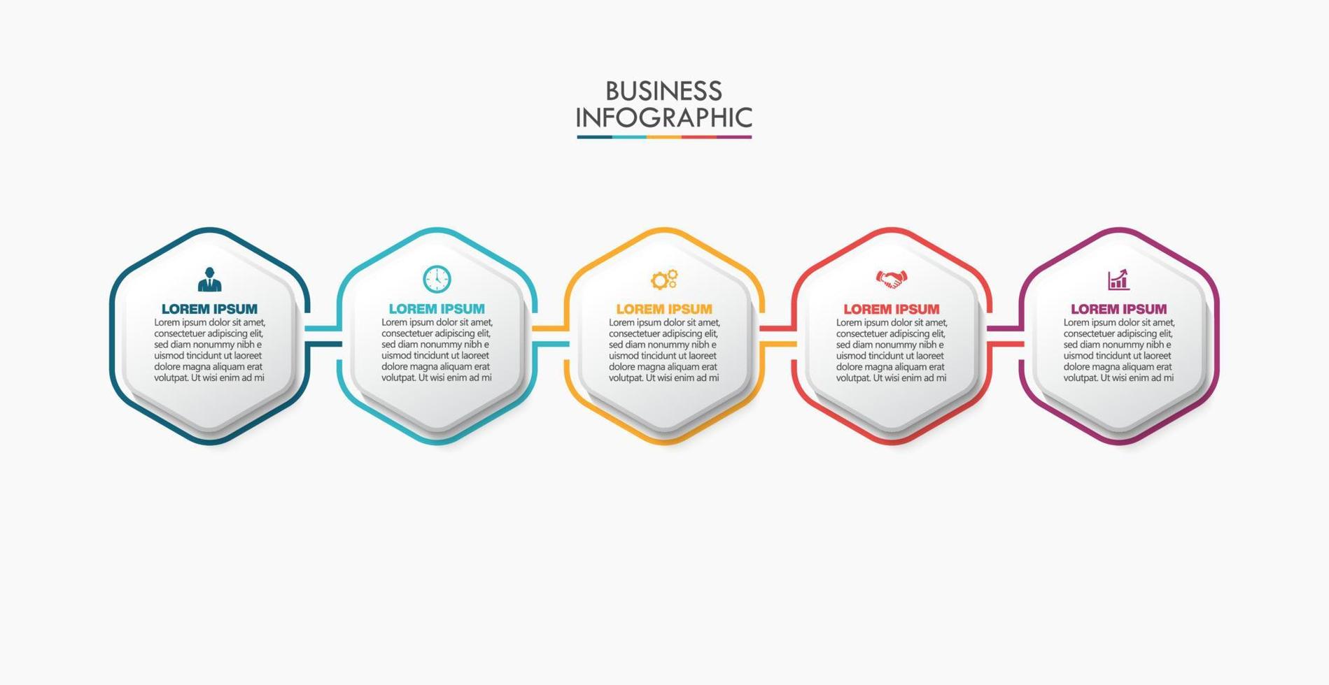 modello di presentazione aziendale infografica vettore