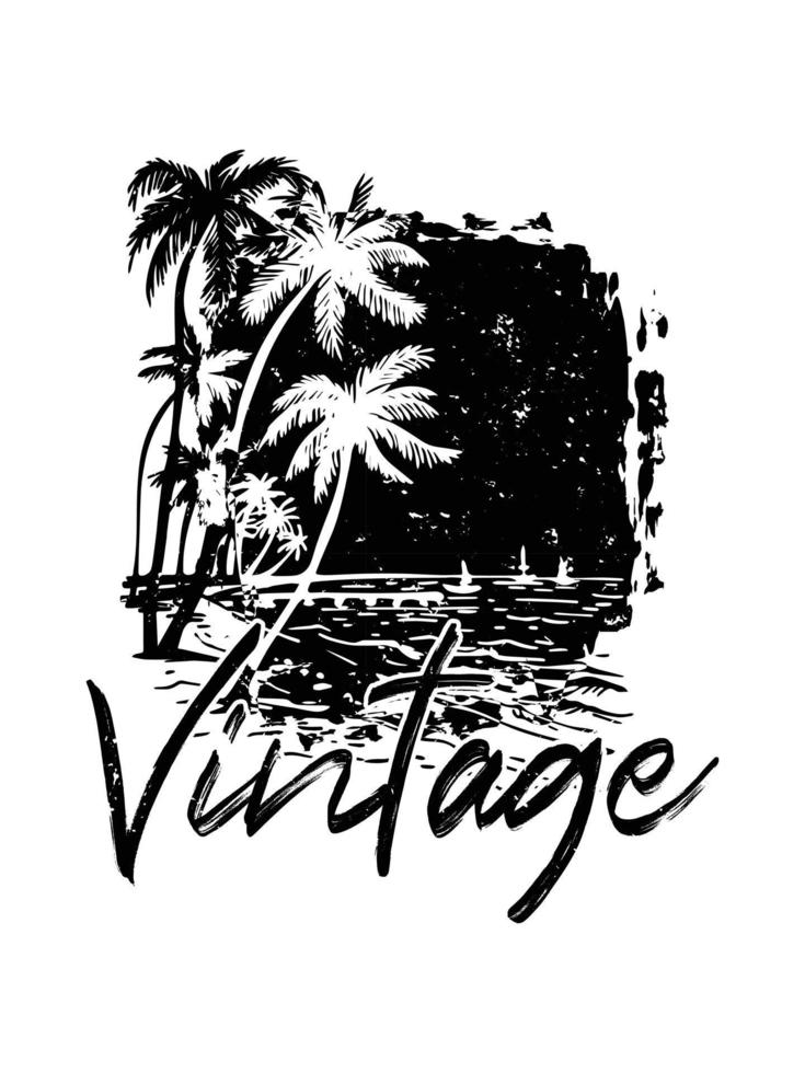 design t-shirt vintage. design di t-shirt vintage in stile topico. design retrò vintage t-shirt. vettore