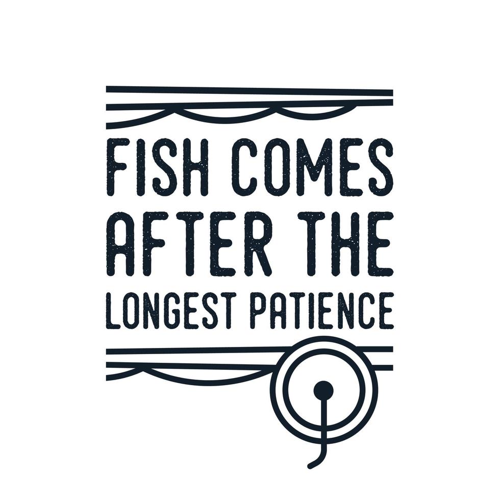 illustrazione di progettazione di t-shirt con slogan di pesca retrò tipografia vintage vettore