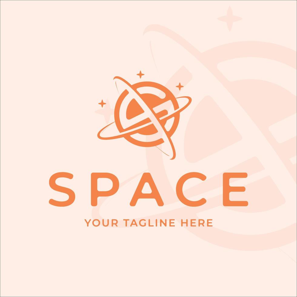 lettera s spazio logo illustrazione vettoriale modello icona graphic design
