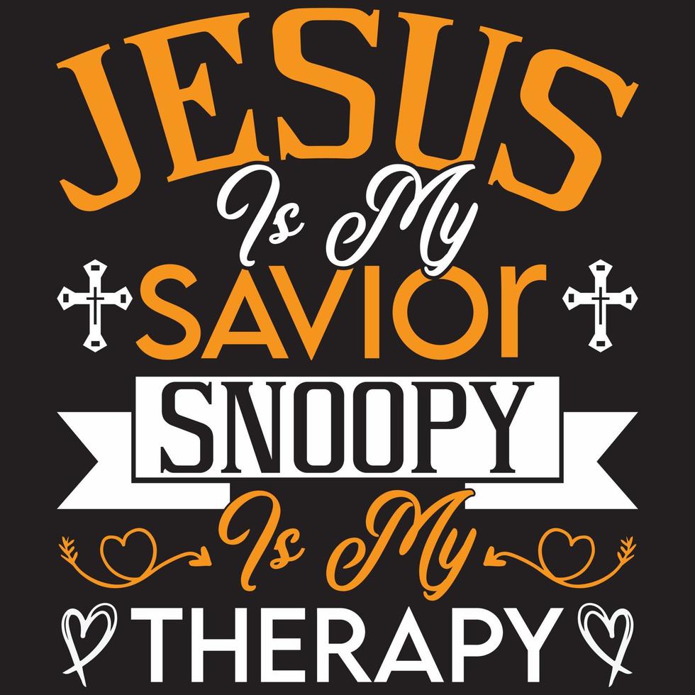 Gesù è il mio salvatore snoopy è la mia terapia vettore
