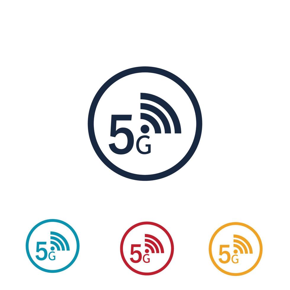 modello di progettazione dell'illustrazione del logo 5g vettore