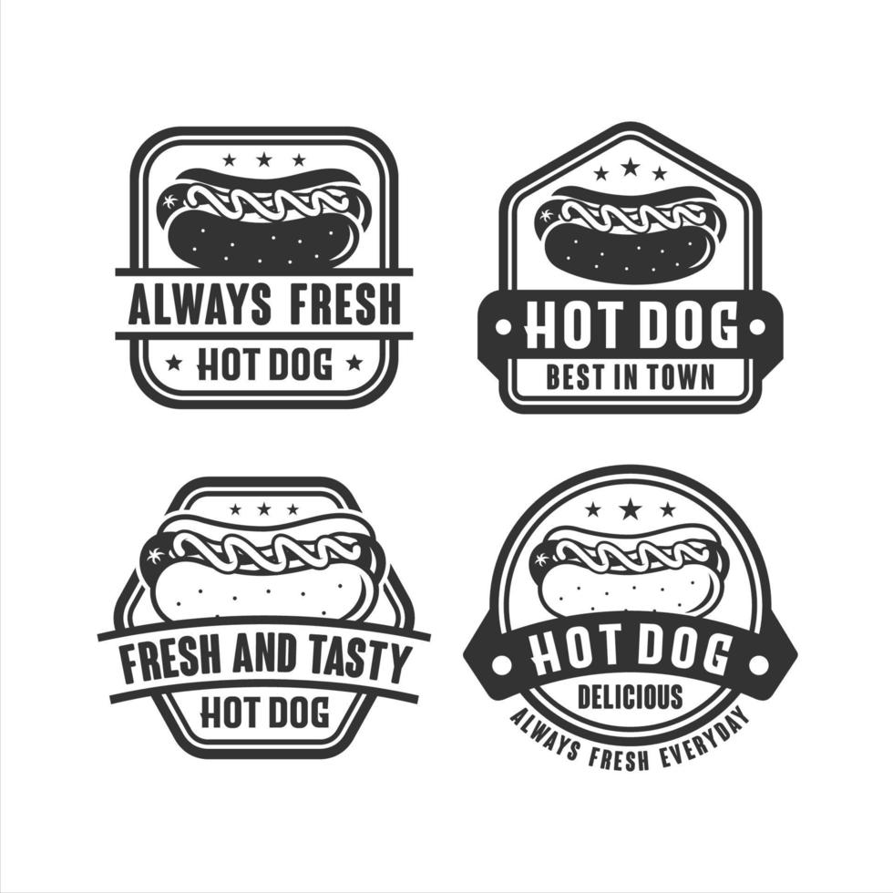 hot dog resh e gustoso logo di design vettoriale