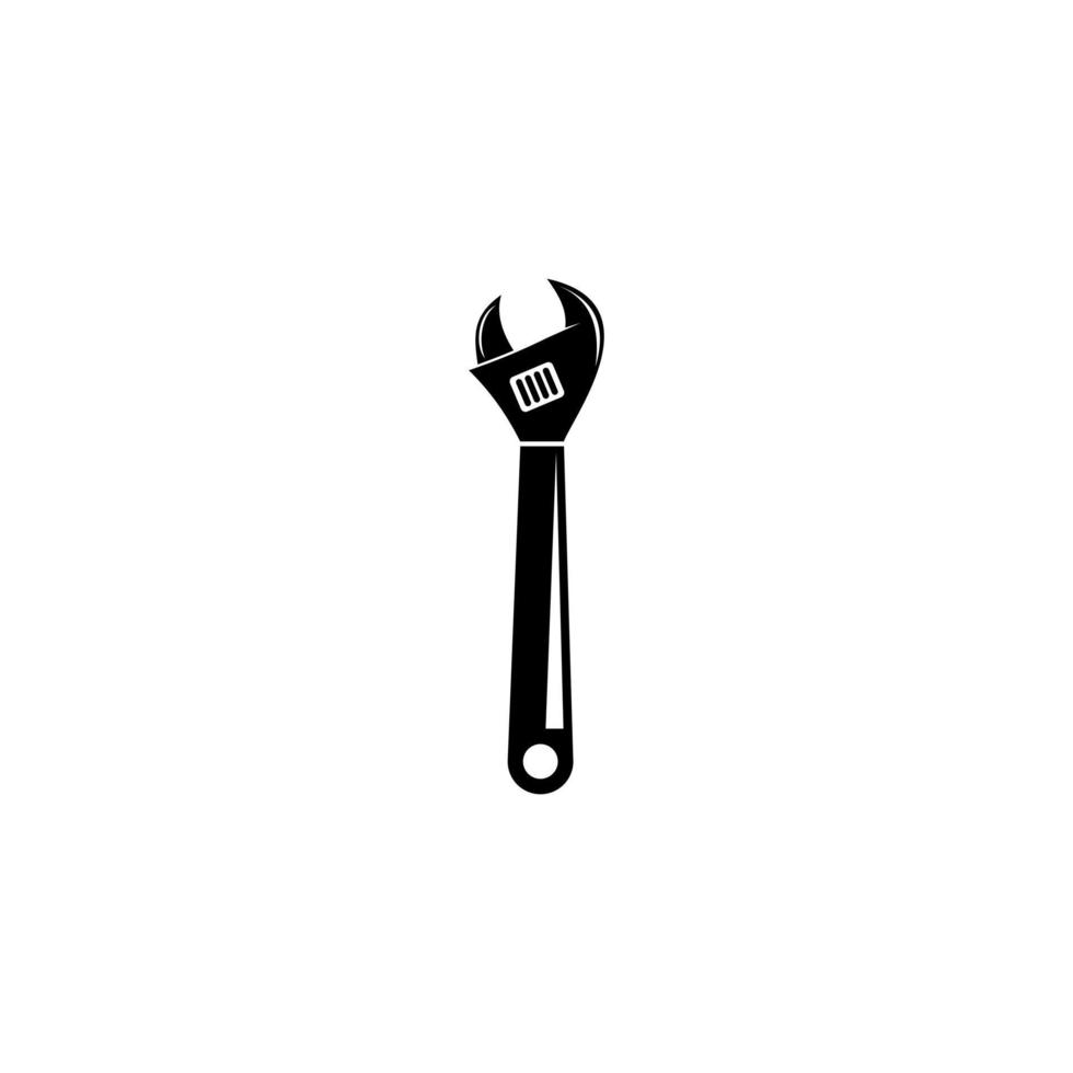 icona della chiave inglese, modello di progettazione del logo. design piatto semplice e pulito del logo della chiave inglese template.wrench per le imprese. vettore