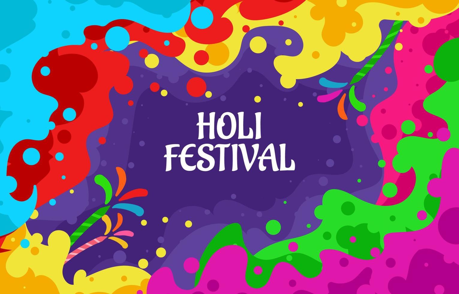 felice sfondo del festival di holi vettore