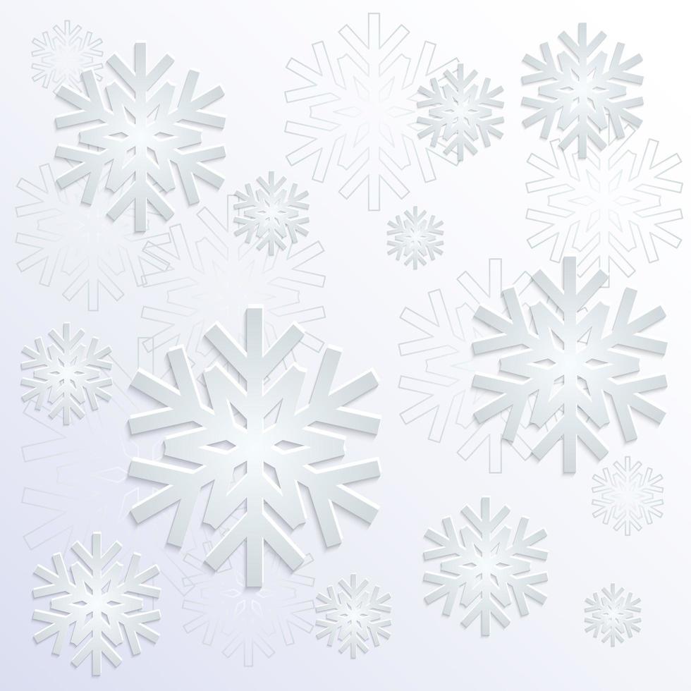 sfondo invernale con fiocchi di neve vettore