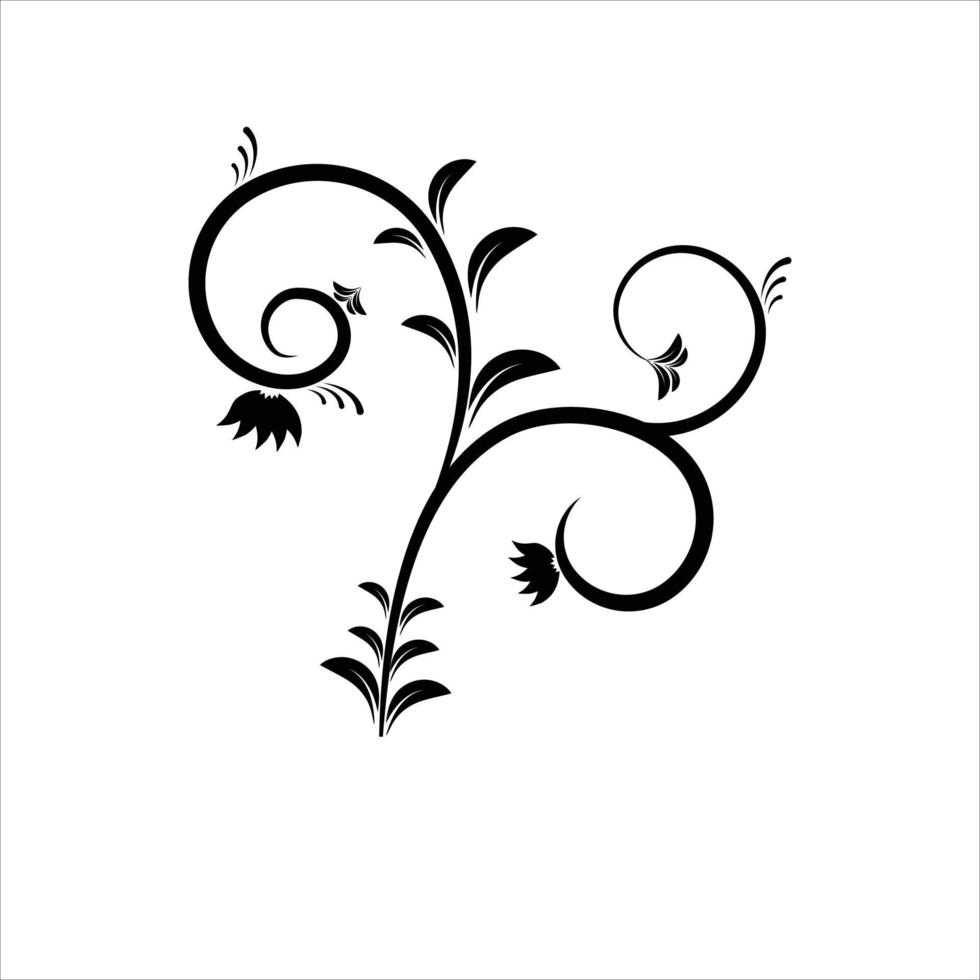 elemento di disegno vettoriale floreale in illustrazione sfondo bianco