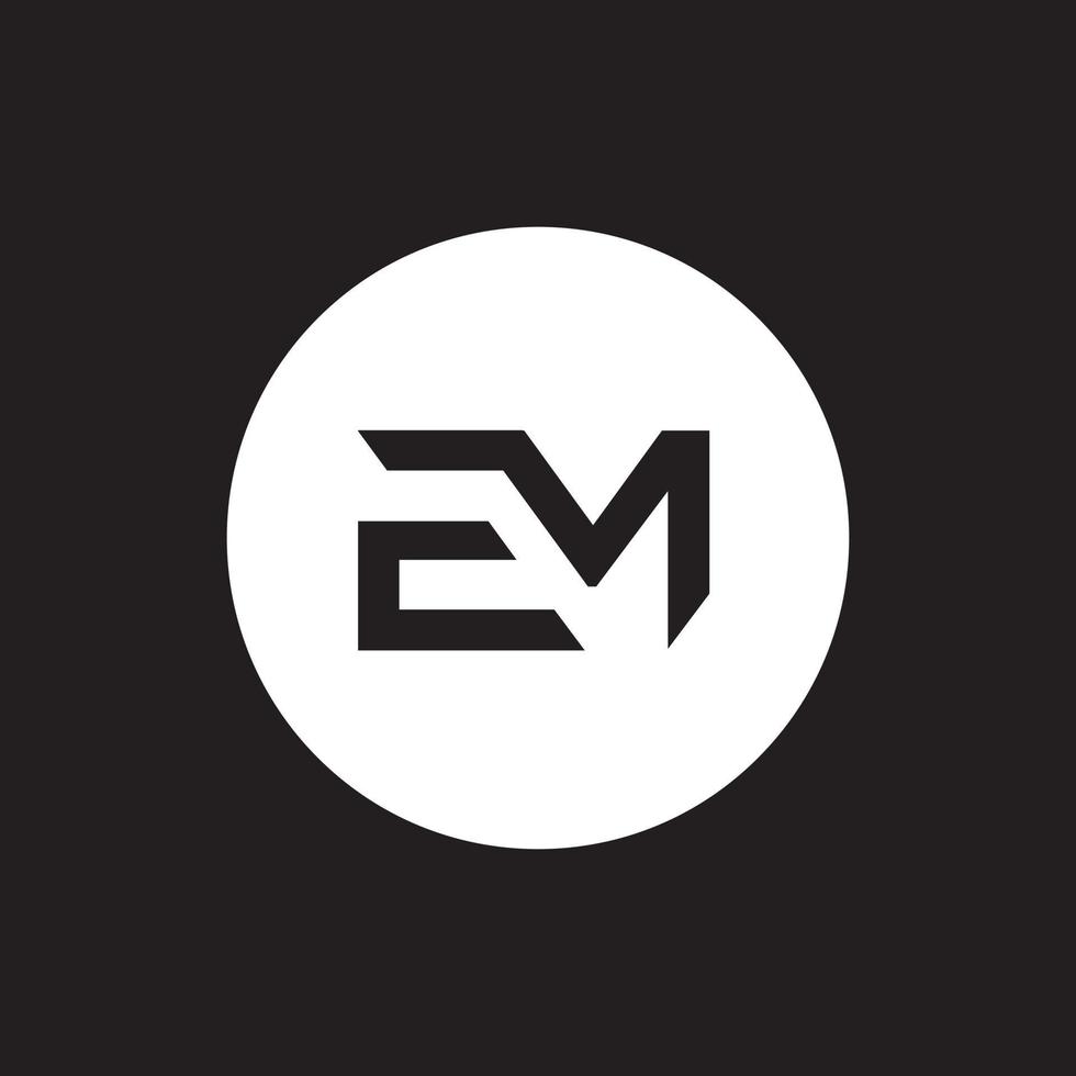 em, me logo design template vettoriale elemento di branding grafico.