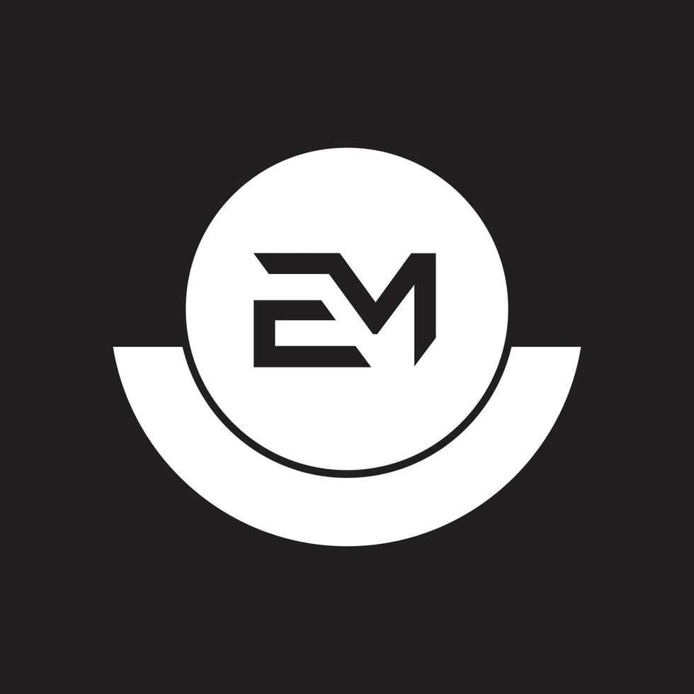 em, me logo design template vettoriale elemento di branding grafico.