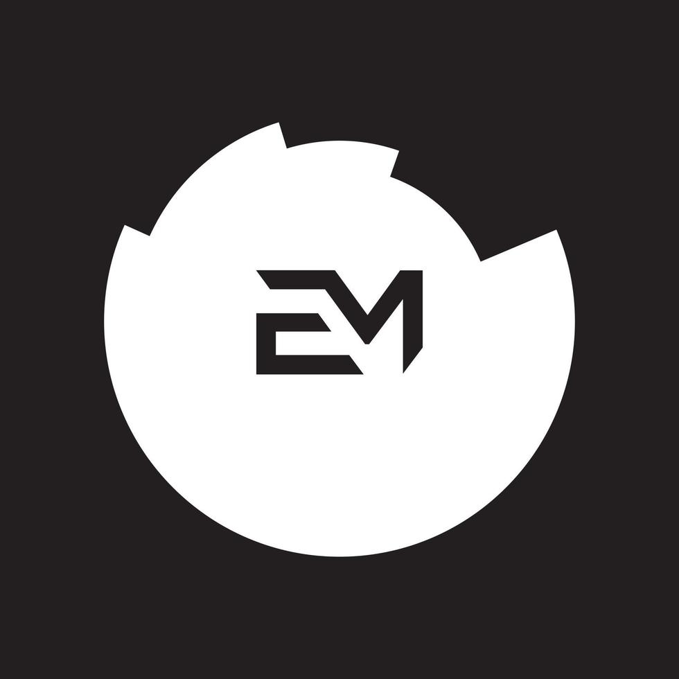 em, me logo design template vettoriale elemento di branding grafico.