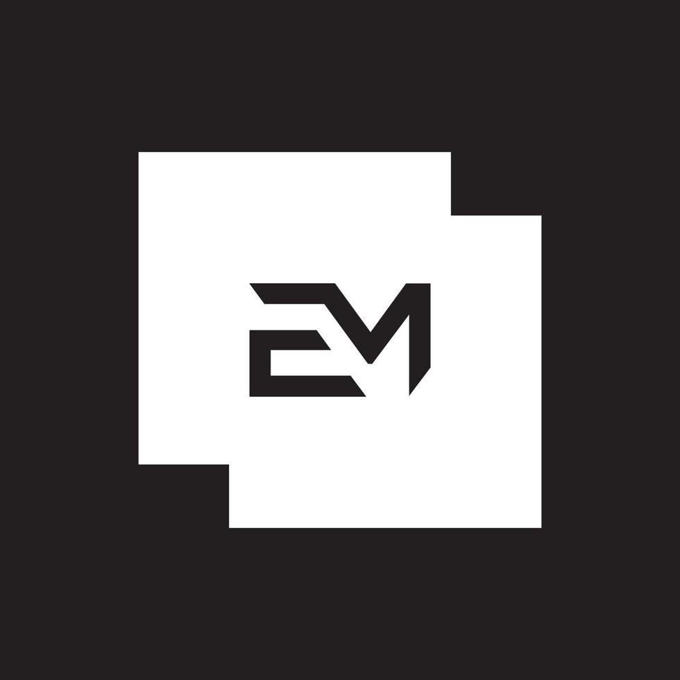 em, me logo design template vettoriale elemento di branding grafico.