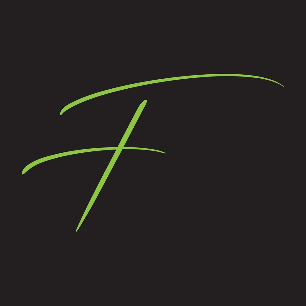 icona del design dell'alfabeto del logo della lettera f per l'azienda e il business vettore
