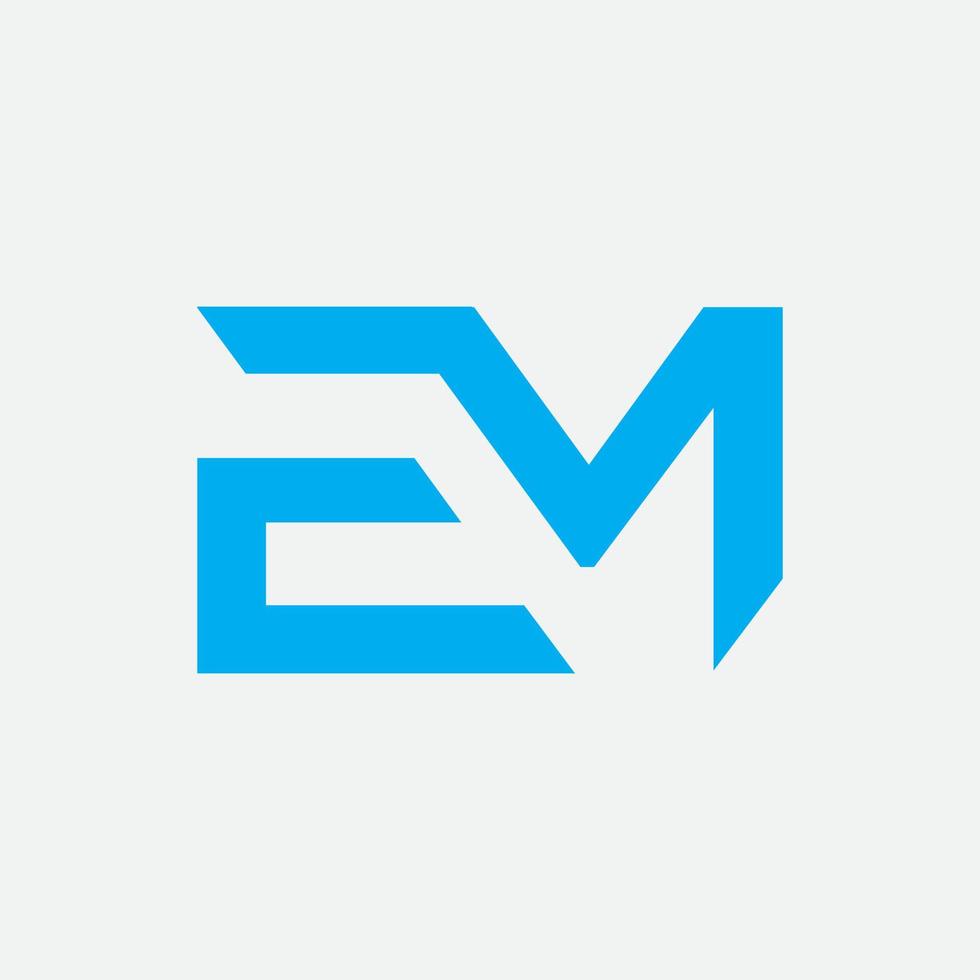 em, me logo design template vettoriale elemento di branding grafico.