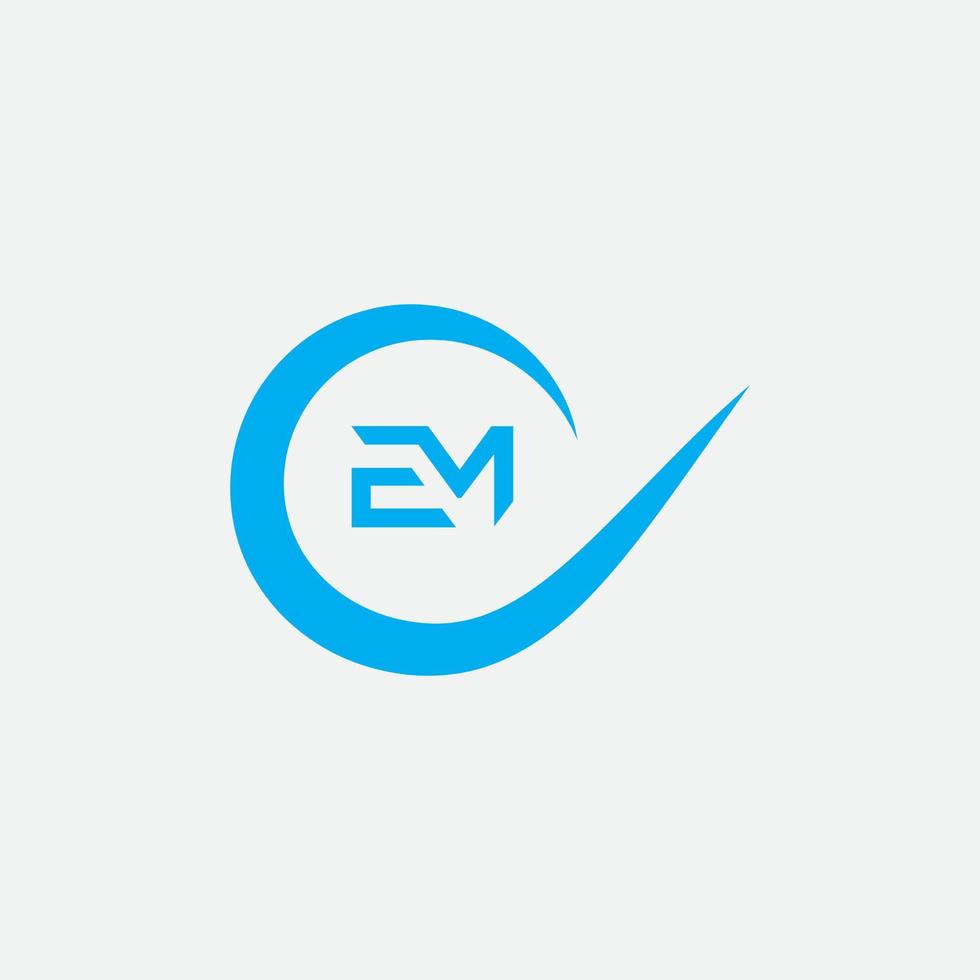 em, me logo design template vettoriale elemento di branding grafico.