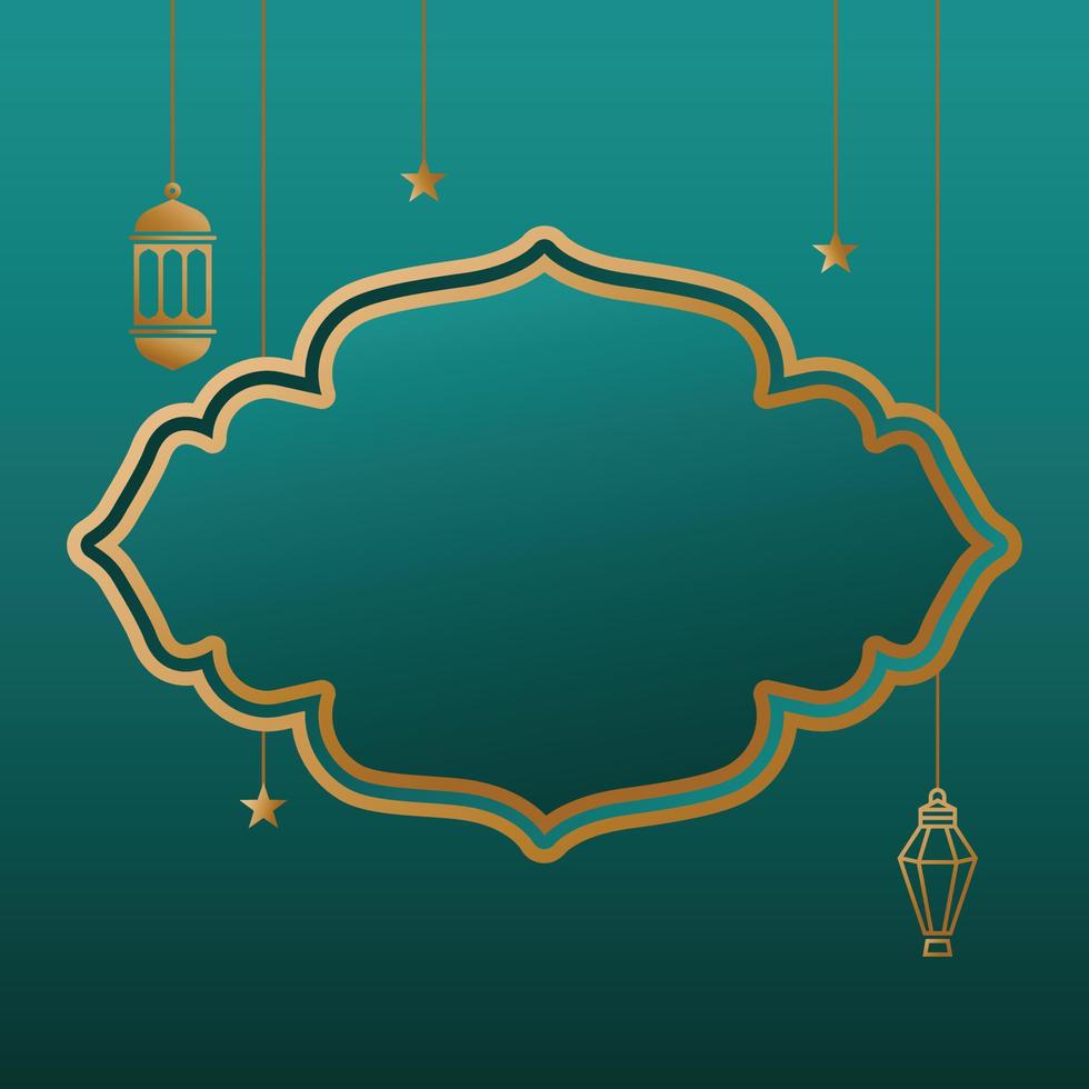 un ornamento creativo in verde per il design a tema ramadan vettore