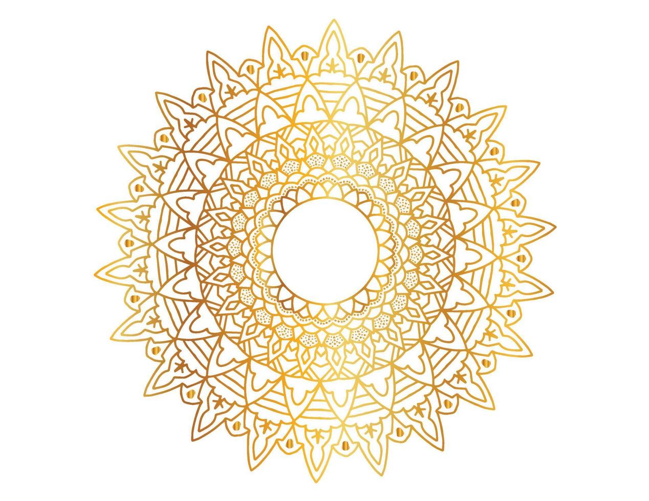 modello di design mandala d'oro, sfondo, fiore, ornamento vettore