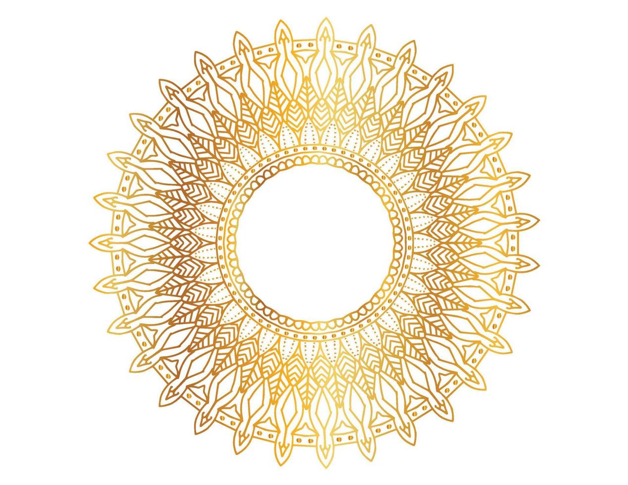 modello di design mandala d'oro, sfondo, fiore, ornamento vettore