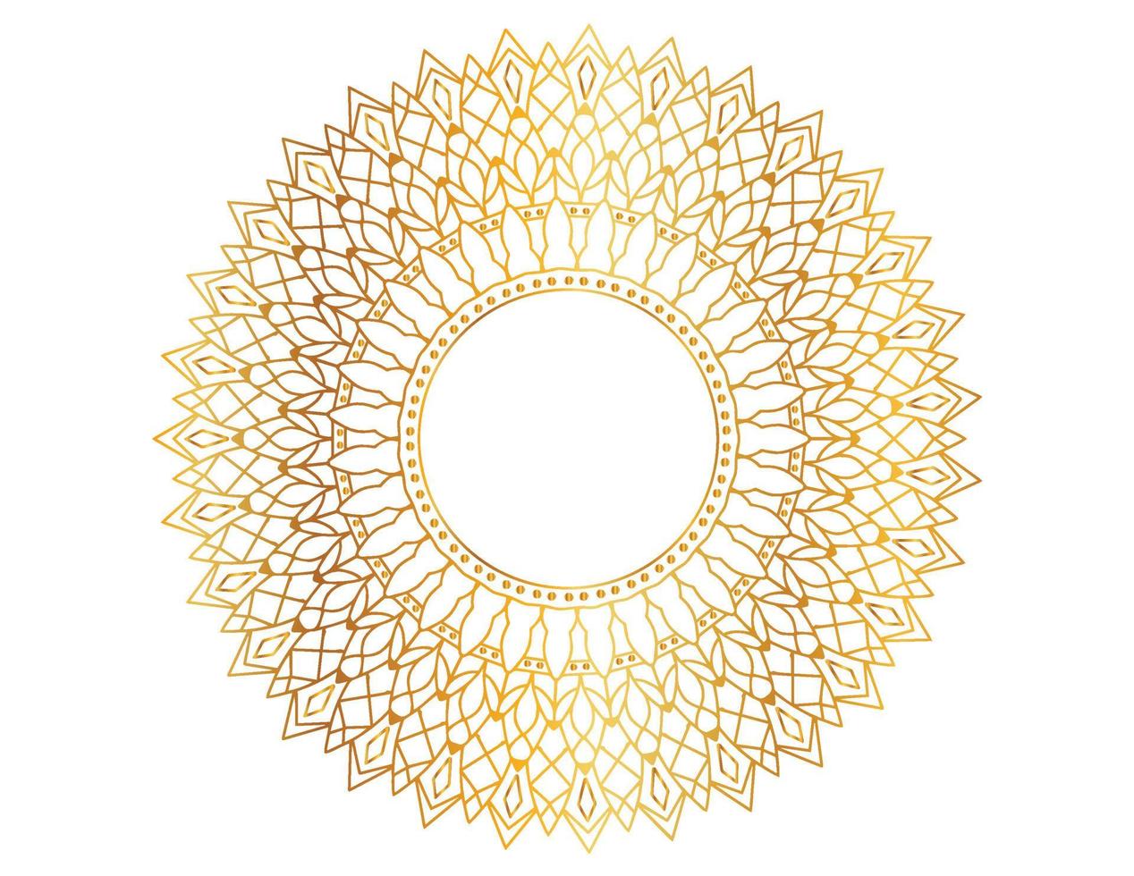 modello di design mandala d'oro, sfondo, fiore, ornamento vettore