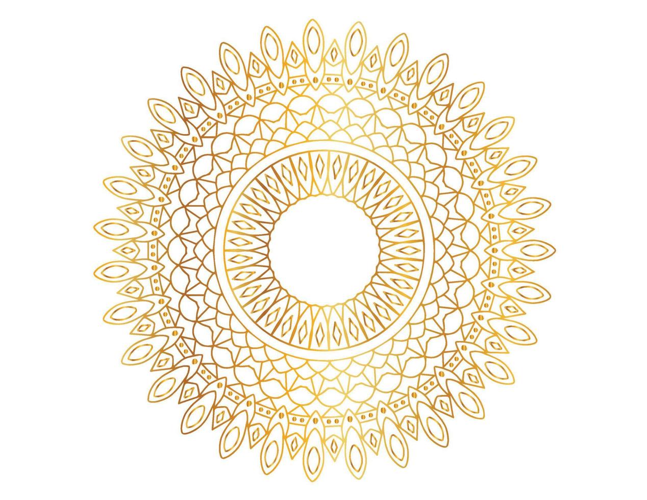 modello di design mandala d'oro, sfondo, fiore, ornamento vettore