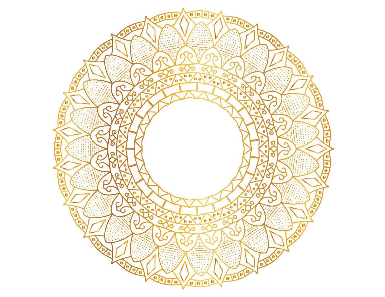 modello di design mandala d'oro, sfondo, fiore, ornamento vettore