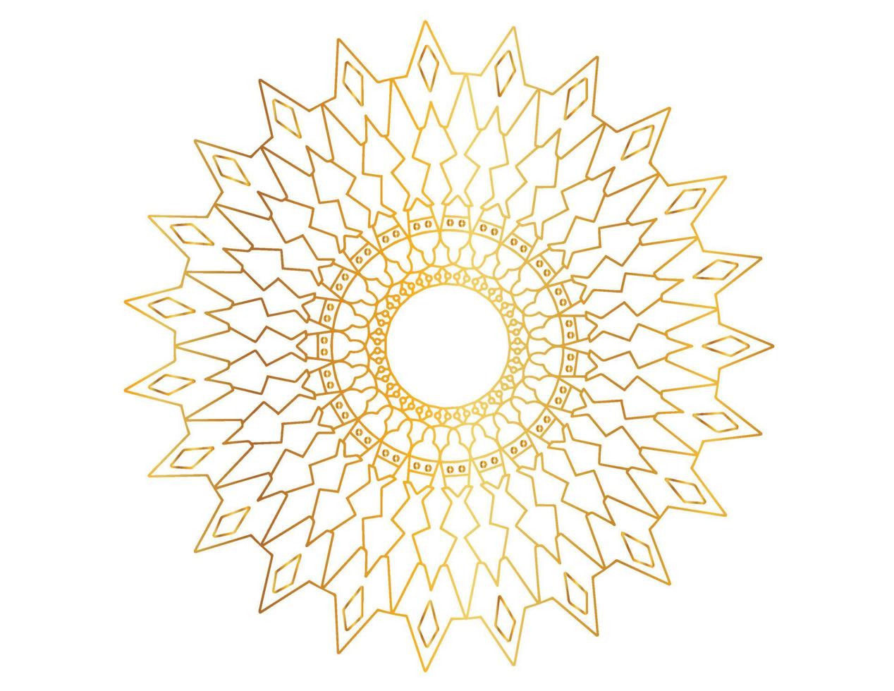 modello di design mandala d'oro, sfondo, fiore, ornamento vettore