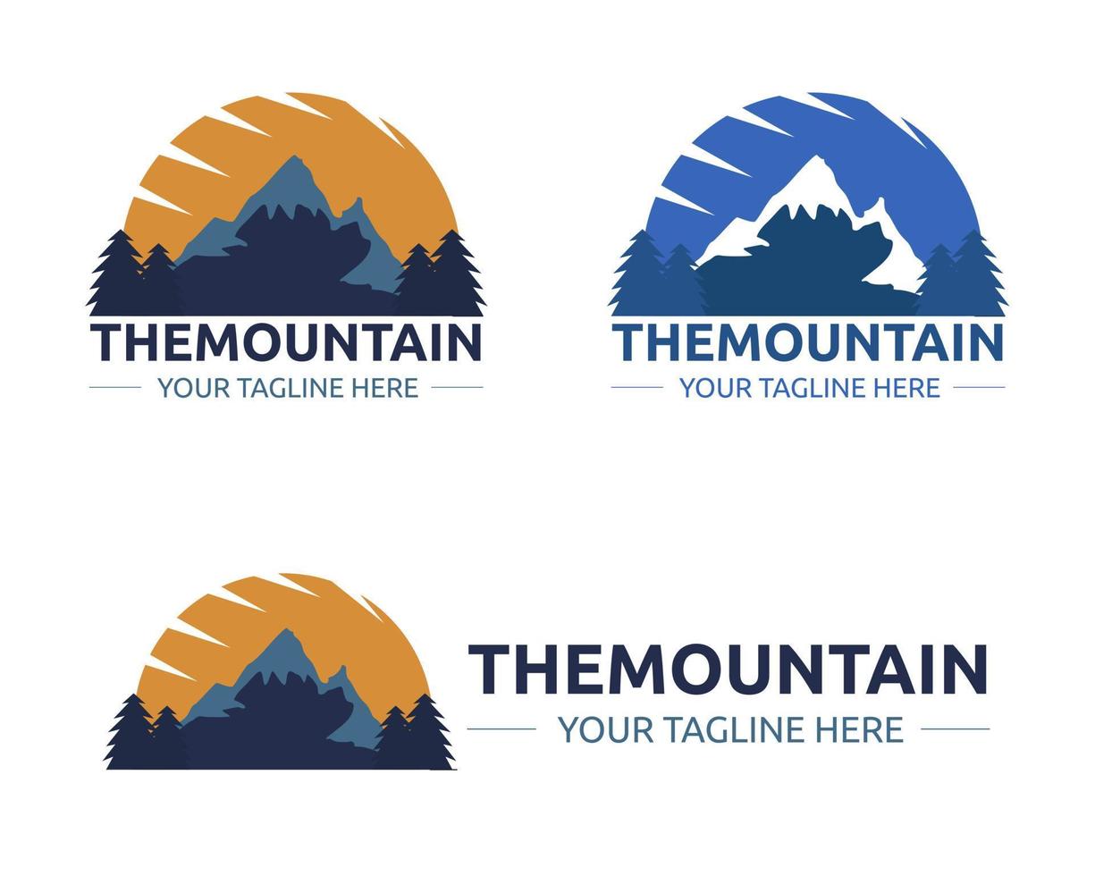 illustrazione disegno vettoriale del modello di logo di montagna per affari o società