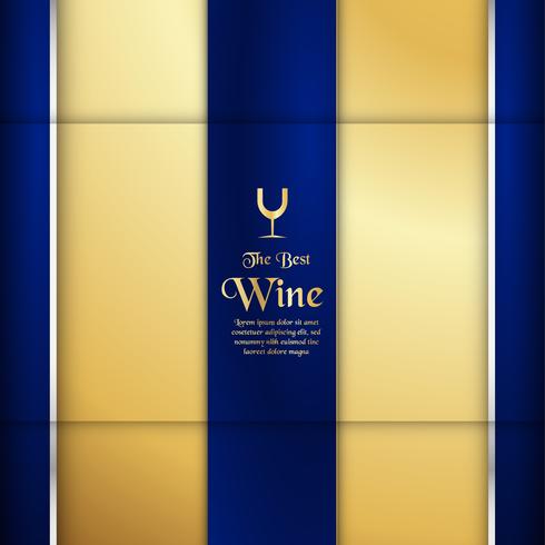 Modello di imballaggio di lusso in stile moderno per la copertura del vino, scatola di birra. Illustrazione vettoriale nel concetto premium. EPS 10.