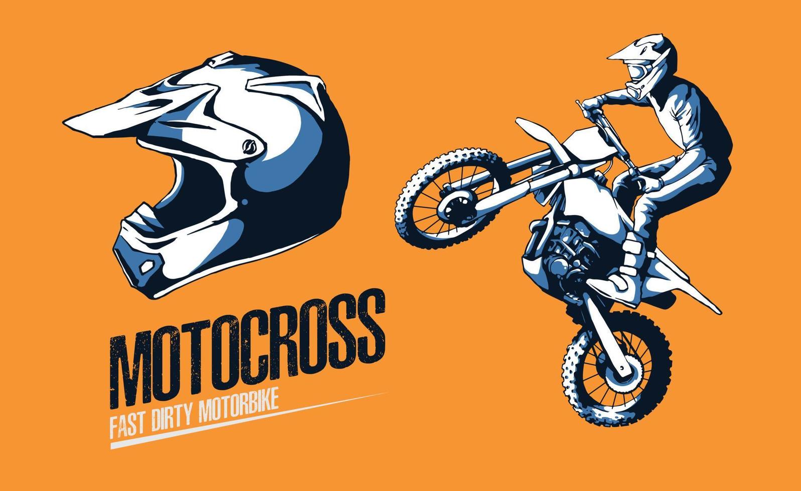 illustrazione di sport di motocross vettore