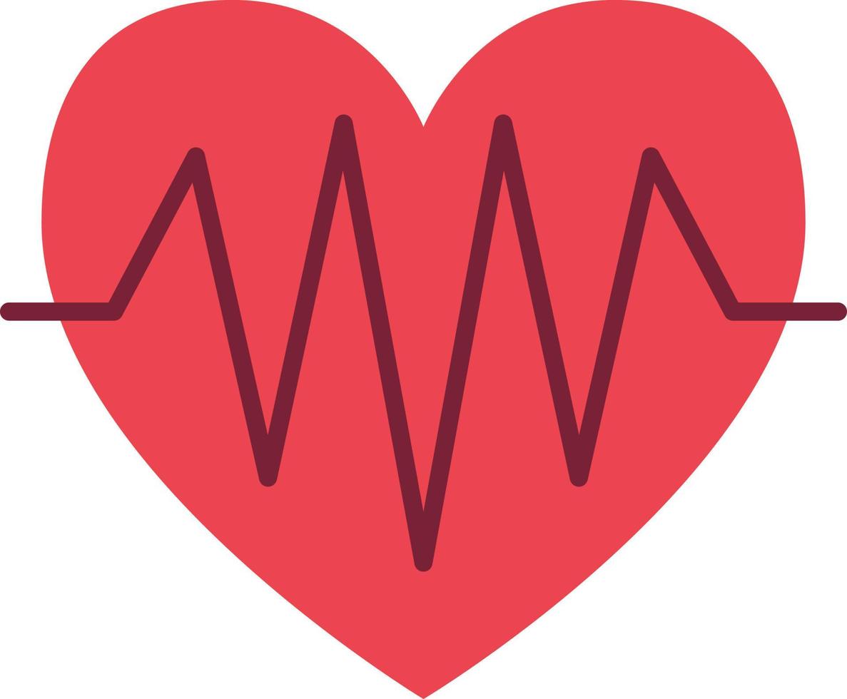 vettore di icone riempite a forma di cuore del battito cardiaco