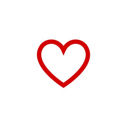 Vettore dell&#39;icona di design piatto cuore per San Valentino. Concetto di amore