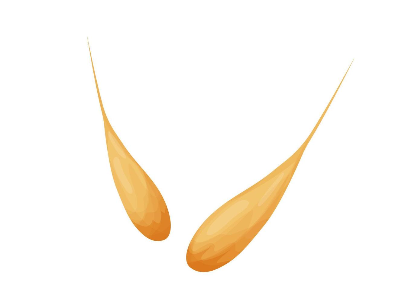colture di grano di grano giallo impostato. illustrazione vettoriale piatta di grano isolata su sfondo bianco.