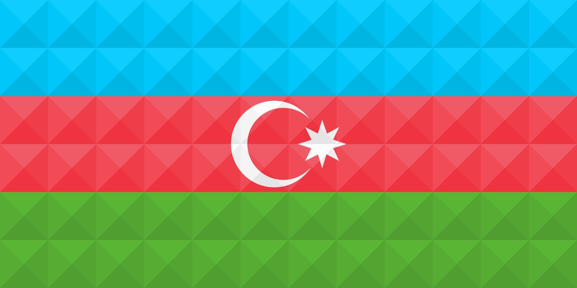 bandiera artistica dell'azerbaigian con design d'arte di concetto di onda geometrica. vettore