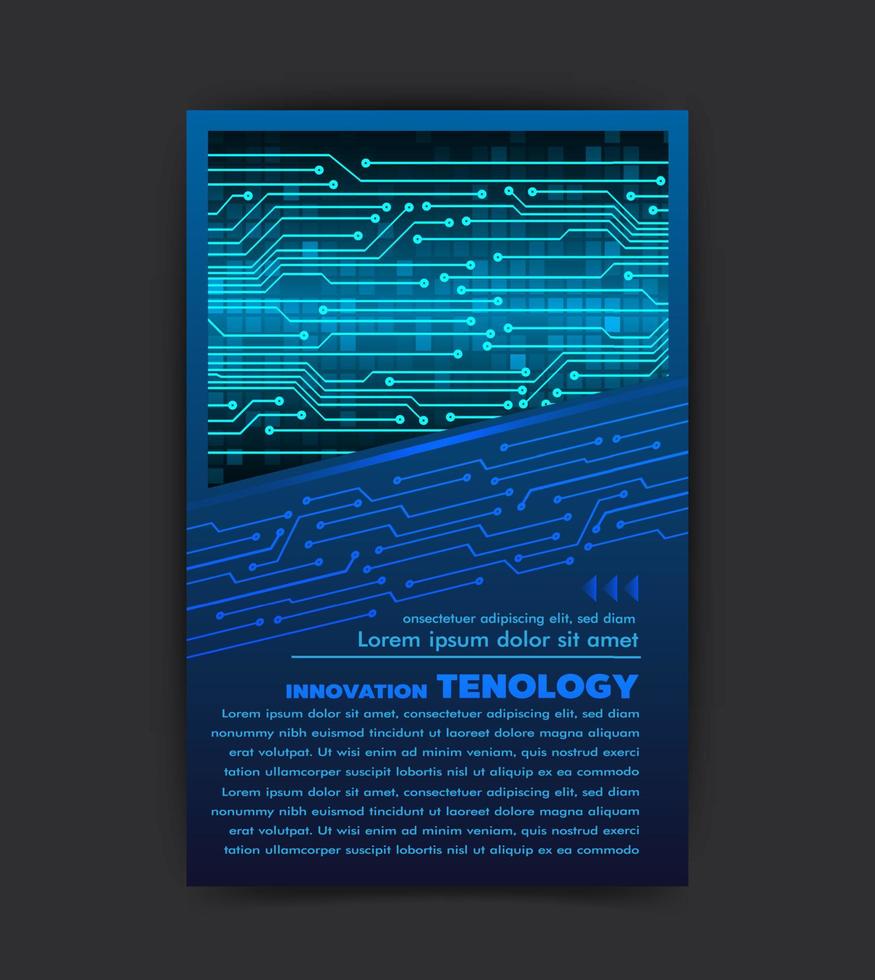 vettore del modello di progettazione dell'opuscolo. poster di presentazione minima del portafoglio blu del libro di copertina astratto. concetto in formato a4. volantini