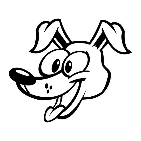 Cane simpatico cartone animato amichevole vettore