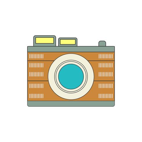Icona della fotocamera per il tuo progetto in colori retrò vettore
